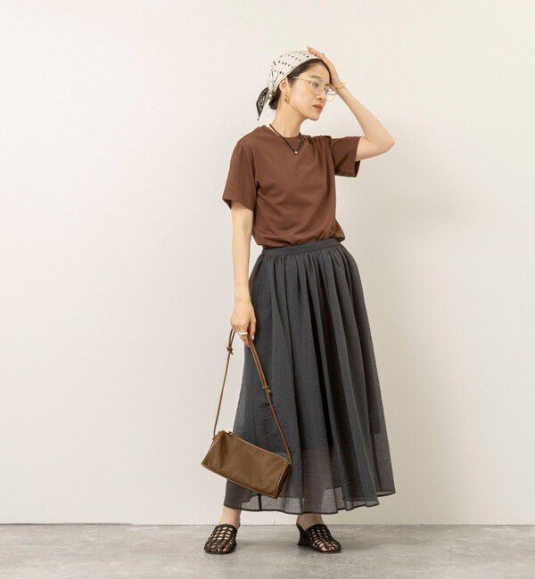 MAQWEL「【MAQWEL/マクウェル】ウォッシャブルコンパクトコーマＴシャツ」|Tシャツ・カットソー|