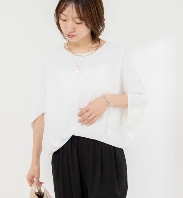 NOLLEY'S「【WEB限定】ウォッシャブルジョーゼットコクーンブラウス」|シャツ・ブラウス|