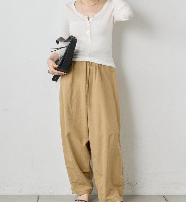  「【La nature linge】キュプラハイツイストヘンリーロンTee」|Tシャツ・カットソー|