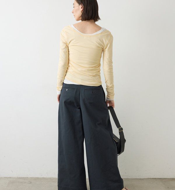  「【La nature linge】キュプラハイツイストヘンリーロンTee」|Tシャツ・カットソー|
