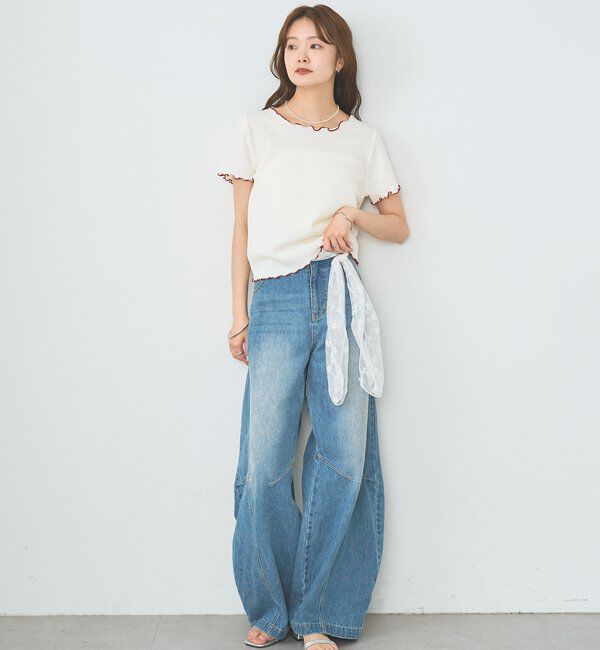  「配色メロウニットT」|Tシャツ・カットソー|