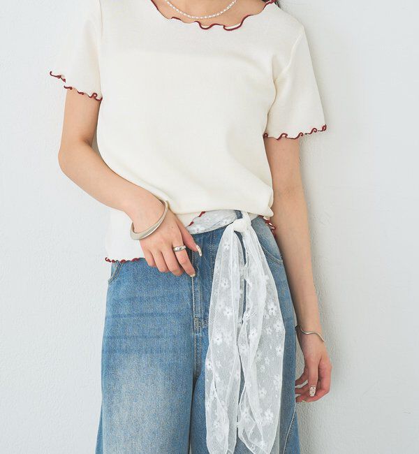  「配色メロウニットT」|Tシャツ・カットソー|