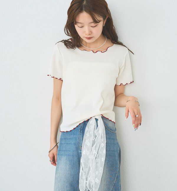  「配色メロウニットT」|Tシャツ・カットソー|