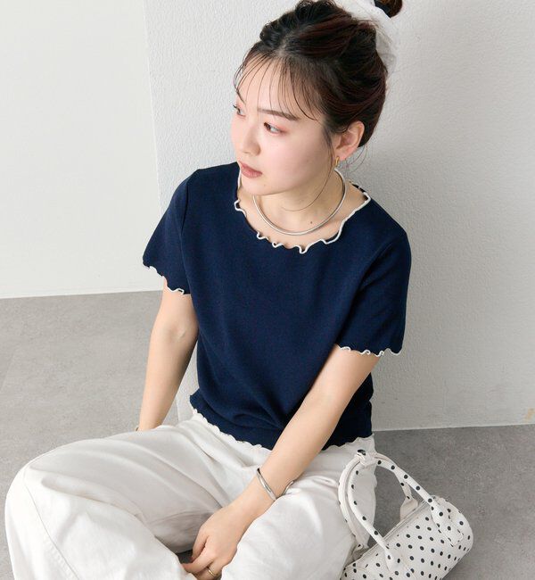  「配色メロウニットT」|Tシャツ・カットソー|