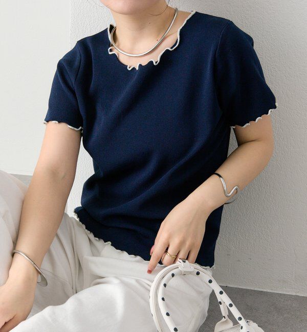  「配色メロウニットT」|Tシャツ・カットソー|