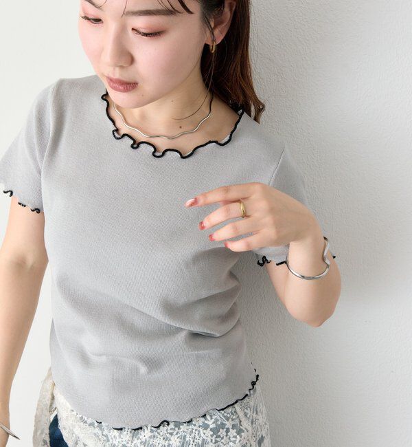  「配色メロウニットT」|Tシャツ・カットソー|