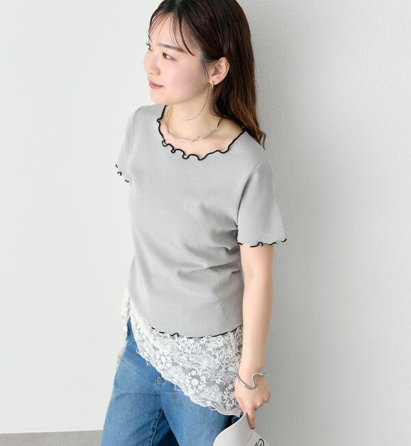  「配色メロウニットT」|Tシャツ・カットソー|