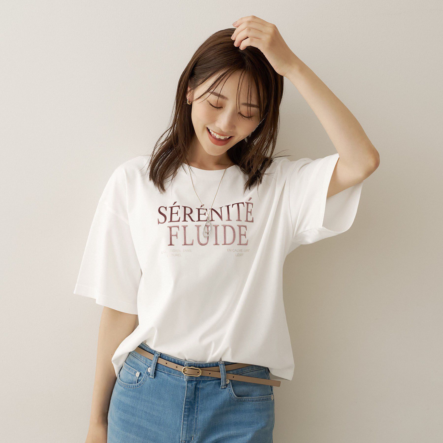 UNTITLED「ベロアプリントロゴT」|Tシャツ・カットソー|