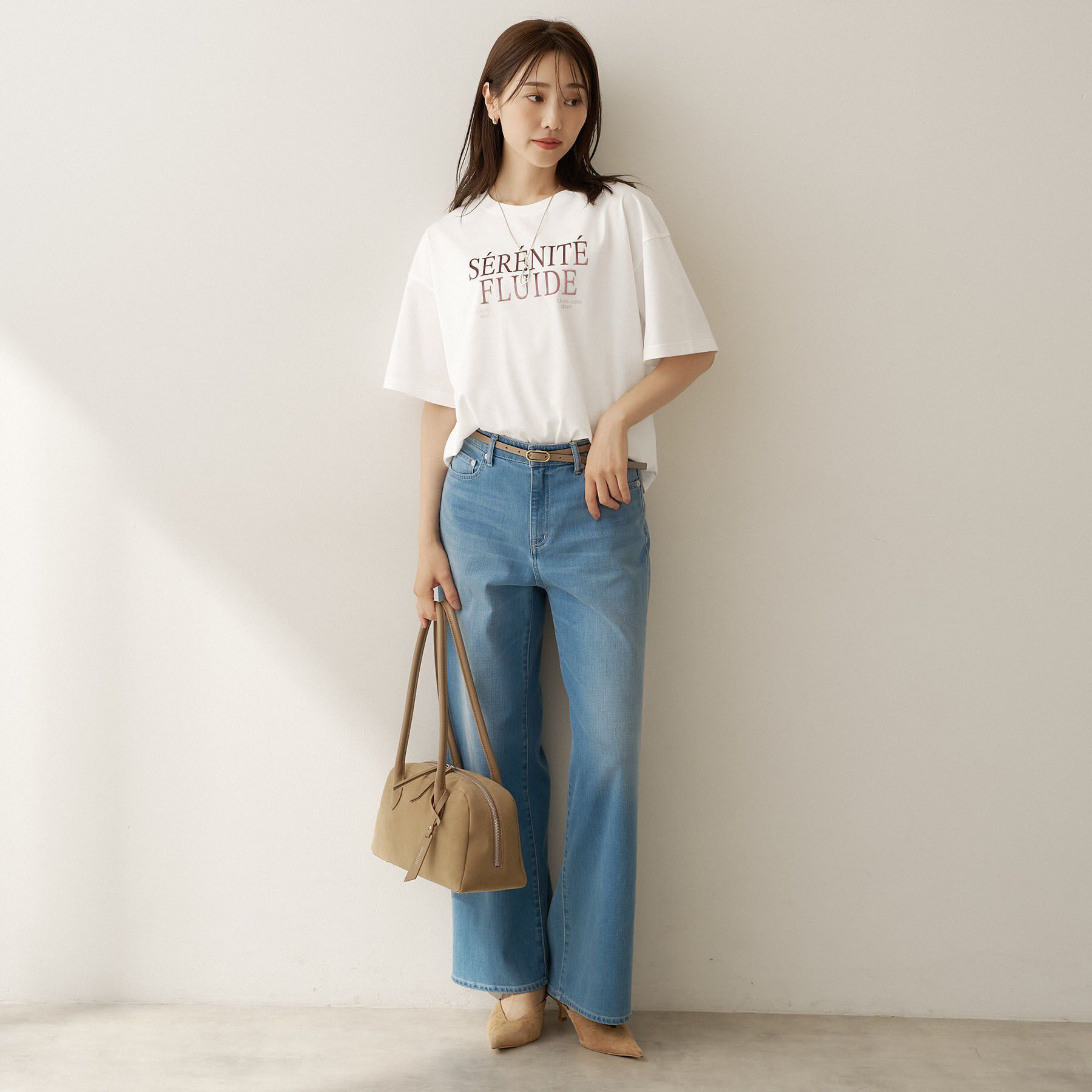 UNTITLED「ベロアプリントロゴT」|Tシャツ・カットソー|