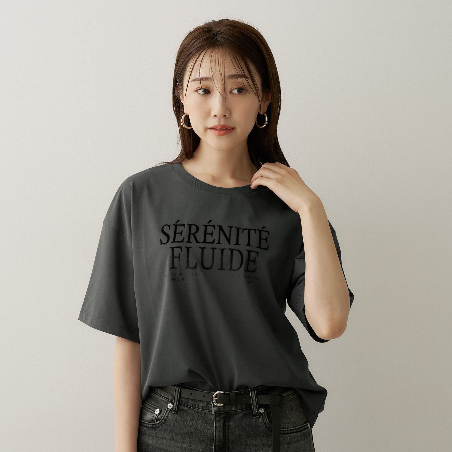 UNTITLED「ベロアプリントロゴT」|Tシャツ・カットソー|