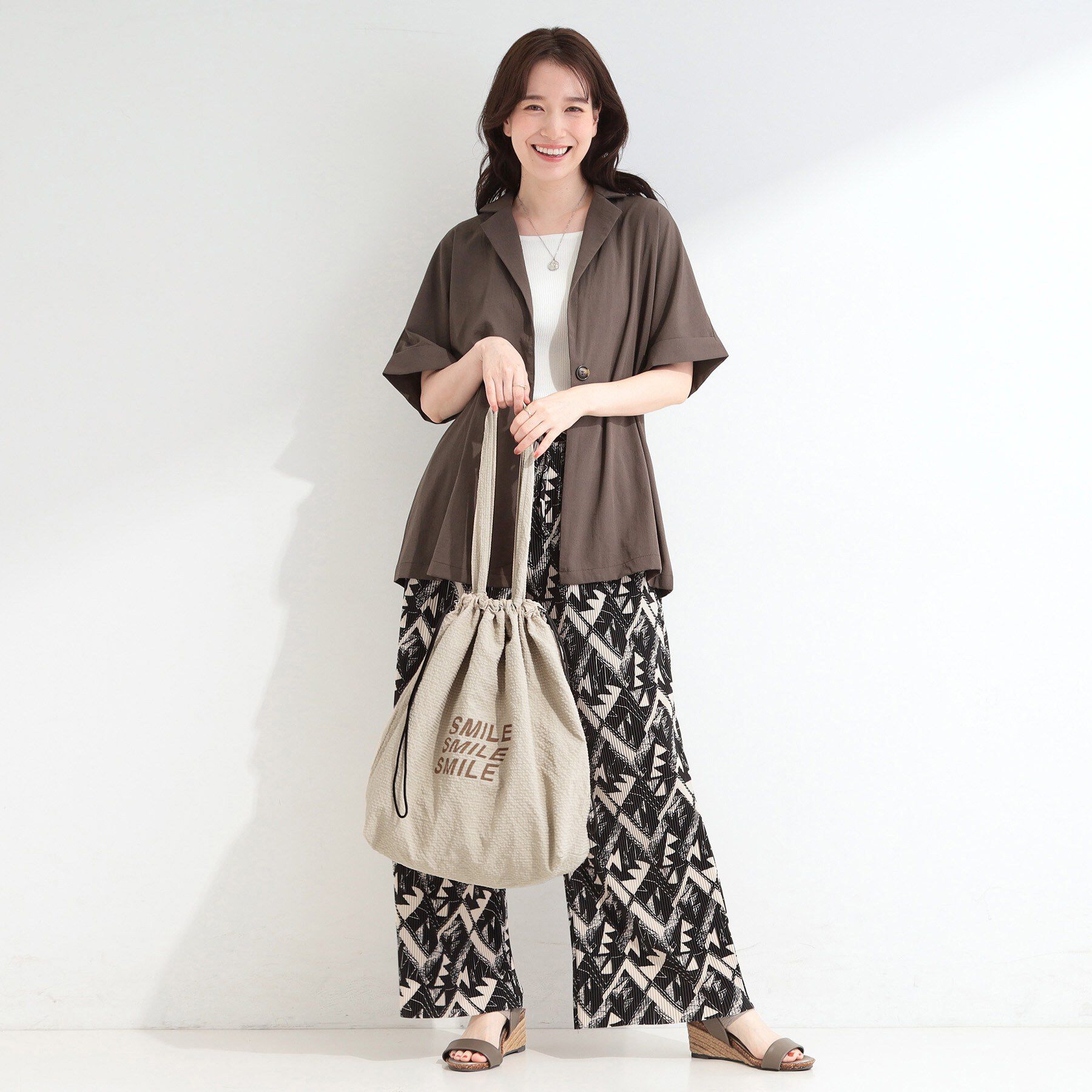SHOO･LA･RUE「ロゴプリントトートバッグ」|トートバッグ|