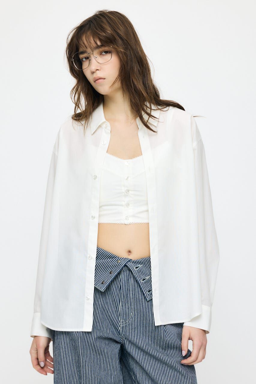 MOUSSY「OVER SHIRT & BUISTIER セット」|シャツ・ブラウス|O/WHT1