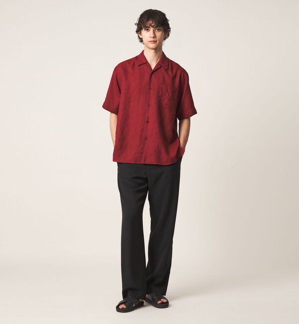 UNITED ARROWS「トリアセテート/ポリエステル ツイル オープンカラーシャツ」|シャツ・ブラウス|
