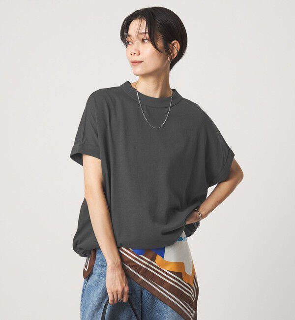 UNITED ARROWS green label relaxing「ガーゼテンジク フォルム Tシャツ」|Tシャツ・カットソー|DK.GRAY
