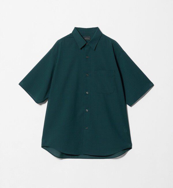 UNITED ARROWS green label relaxing「ウォッシャブル TW サイロ ジャストルーズ チェック柄 半袖 シャツ -通気性・接触冷感-」|シャツ・ブラウス|