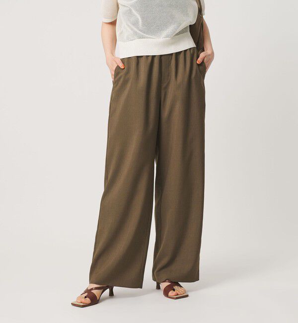 BEAUTY&YOUTH UNITED ARROWS「リネンライク ライトイージーパンツ ウォッシャブル 防シワ」|その他|DK.BROWN
