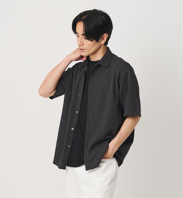 BEAUTY&YOUTH UNITED ARROWS「ドライ スムース ジャージー ショートスリーブシャツ 吸水速乾」|シャツ・ブラウス|DK.GRAY