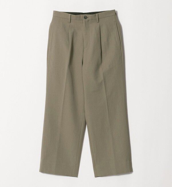 BEAUTY&YOUTH UNITED ARROWS「エアロ ツイル 1プリーツ スラックス NO.9」|チノ|OLIVE