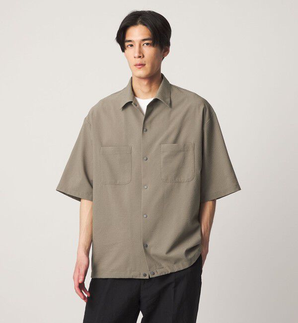 UNITED ARROWS「DotAir ドットエア サッカー ダブルポケットシャツ　吸水速乾」|シャツ・ブラウス|