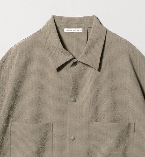 UNITED ARROWS「DotAir ドットエア サッカー ダブルポケットシャツ　吸水速乾」|シャツ・ブラウス|