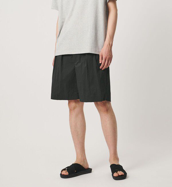 UNITED ARROWS「ワッシャーナイロン 2プリーツ サイドアジャスター ショーツ 撥水 ヨコストレッチ」|その他|