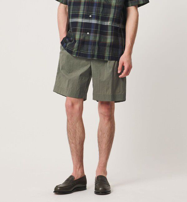 UNITED ARROWS「ワッシャーナイロン 2プリーツ サイドアジャスター ショーツ 撥水 ヨコストレッチ」|その他|