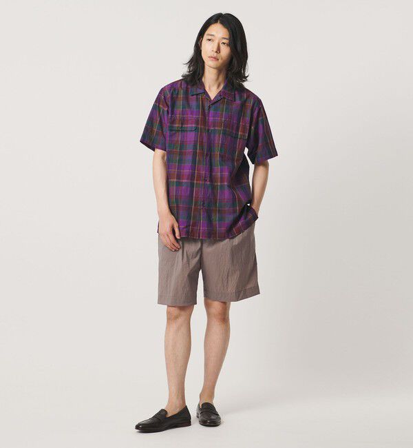 UNITED ARROWS「ワッシャーナイロン 2プリーツ サイドアジャスター ショーツ 撥水 ヨコストレッチ」|その他|