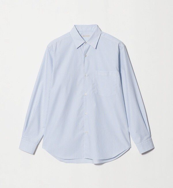 UNITED ARROWS「カリビアーナミルズ ストライプ ポプリン レギュラーカラーシャツ」|シャツ・ブラウス|WHITE
