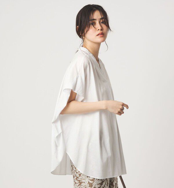 UNITED ARROWS green label relaxing「［size SHORTあり］ショルダー タック スキッパー ブラウス」|シャツ・ブラウス|