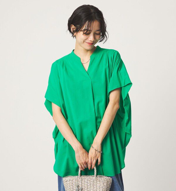 UNITED ARROWS green label relaxing「［size SHORTあり］ショルダー タック スキッパー ブラウス」|シャツ・ブラウス|