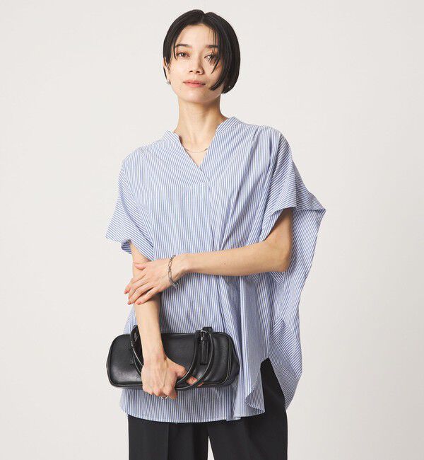 UNITED ARROWS green label relaxing「［size SHORTあり］ショルダー タック スキッパー ブラウス」|シャツ・ブラウス|