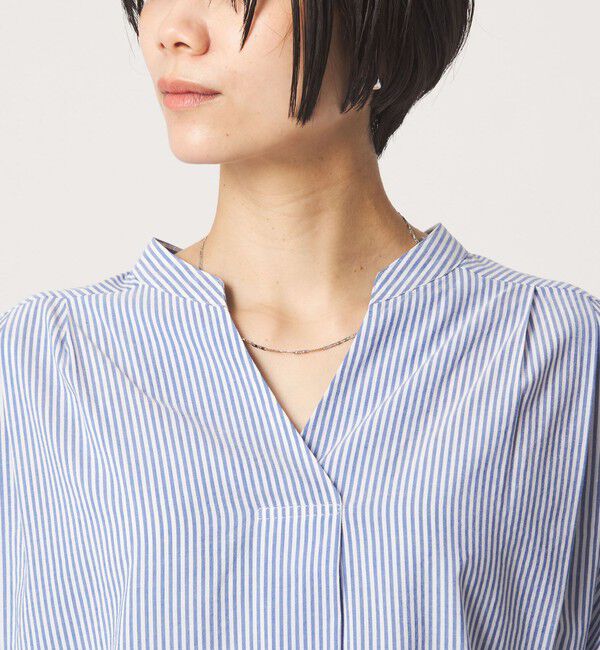 UNITED ARROWS green label relaxing「［size SHORTあり］ショルダー タック スキッパー ブラウス」|シャツ・ブラウス|