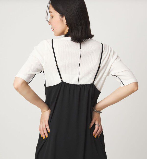 UNITED ARROWS green label relaxing「【WEB限定】＜at ease＞シアーテレコ バイカラー カットソー」|Tシャツ・カットソー|WHITE