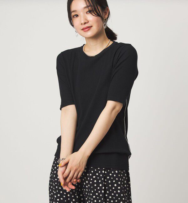 UNITED ARROWS green label relaxing「【WEB限定】＜at ease＞シアーテレコ バイカラー カットソー」|Tシャツ・カットソー|