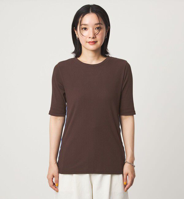 UNITED ARROWS green label relaxing「【WEB限定】＜at ease＞シアーテレコ バイカラー カットソー」|Tシャツ・カットソー|