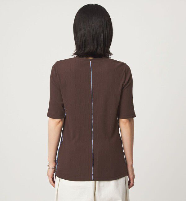 UNITED ARROWS green label relaxing「【WEB限定】＜at ease＞シアーテレコ バイカラー カットソー」|Tシャツ・カットソー|