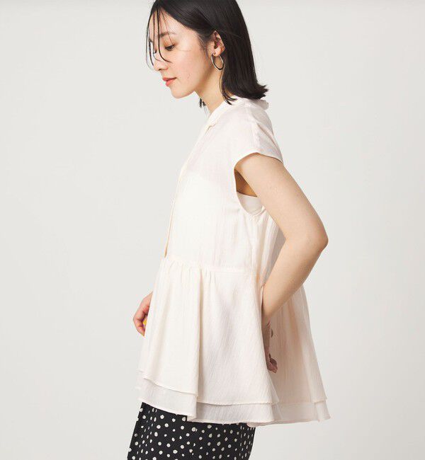 UNITED ARROWS green label relaxing「【WEB限定】＜at ease＞ペプラム ブラウス」|シャツ・ブラウス|