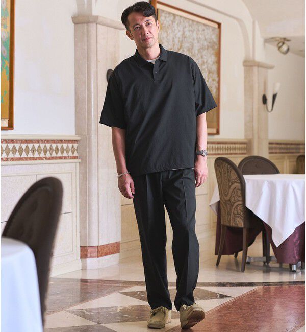 UNITED ARROWS green label relaxing「Dot Air ドローコード 半袖 ポロシャツ -ストレッチ-」|ポロシャツ|