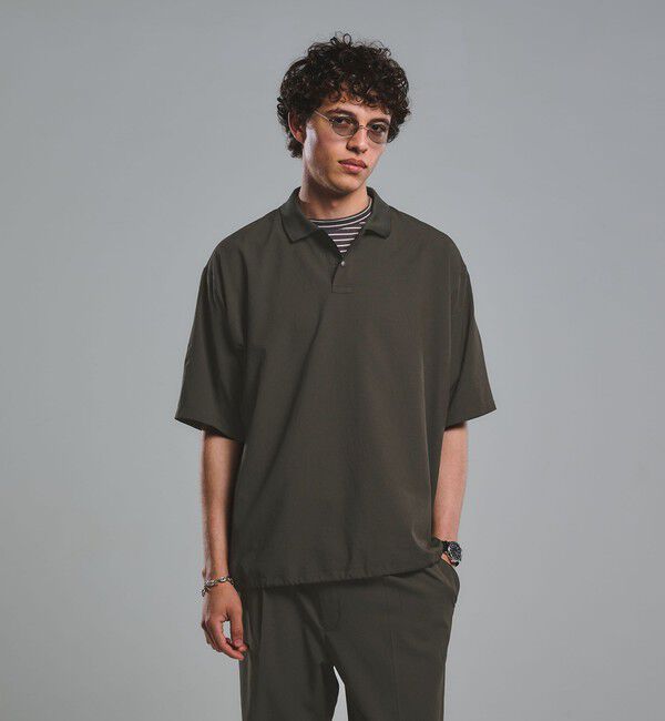 UNITED ARROWS green label relaxing「Dot Air ドローコード 半袖 ポロシャツ -ストレッチ-」|ポロシャツ|
