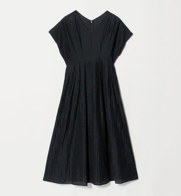 UNITED ARROWS green label relaxing「シアー チェック フレンチスリーブ ワンピース」|ワンピース|