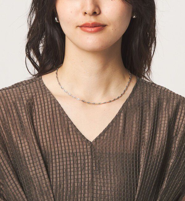 UNITED ARROWS green label relaxing「シアー チェック フレンチスリーブ ワンピース」|ワンピース|