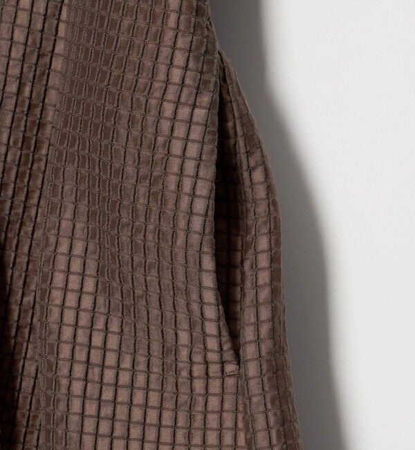 UNITED ARROWS green label relaxing「シアー チェック フレンチスリーブ ワンピース」|ワンピース|