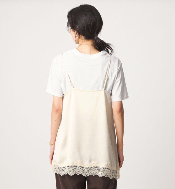 UNITED ARROWS green label relaxing「【WEB限定】＜at ease＞レースキャミ &times; Tシャツ セット」|Tシャツ・カットソー|