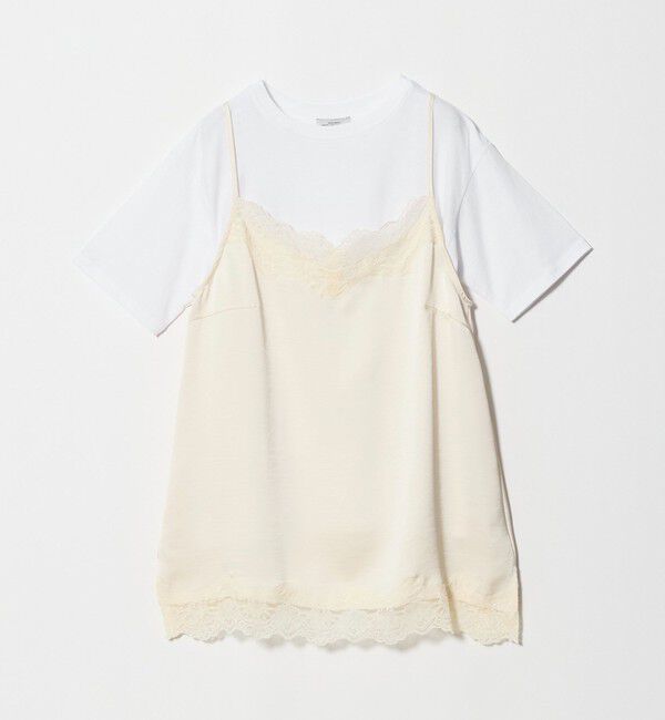 UNITED ARROWS green label relaxing「【WEB限定】＜at ease＞レースキャミ &times; Tシャツ セット」|Tシャツ・カットソー|
