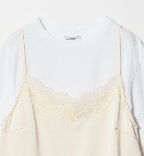 UNITED ARROWS green label relaxing「【WEB限定】＜at ease＞レースキャミ &times; Tシャツ セット」|Tシャツ・カットソー|