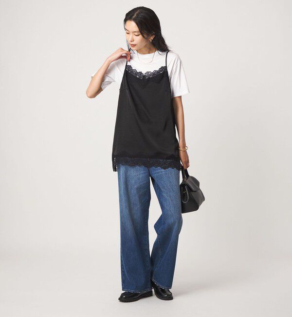 UNITED ARROWS green label relaxing「【WEB限定】＜at ease＞レースキャミ &times; Tシャツ セット」|Tシャツ・カットソー|