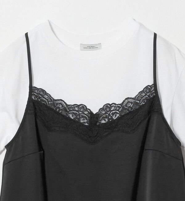 UNITED ARROWS green label relaxing「【WEB限定】＜at ease＞レースキャミ &times; Tシャツ セット」|Tシャツ・カットソー|