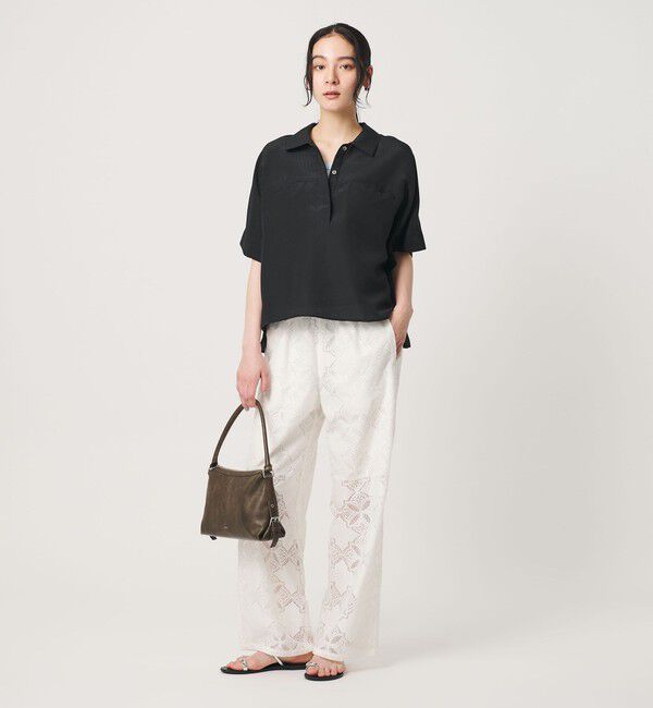 BEAUTY&YOUTH UNITED ARROWS「レーヨンポリエステル ストライプ チュニック」|シャツ・ブラウス|BLACK