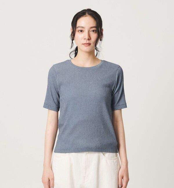 BEAUTY&YOUTH UNITED ARROWS「シャーリング コンパクト ボーダー Tシャツ」|Tシャツ・カットソー|