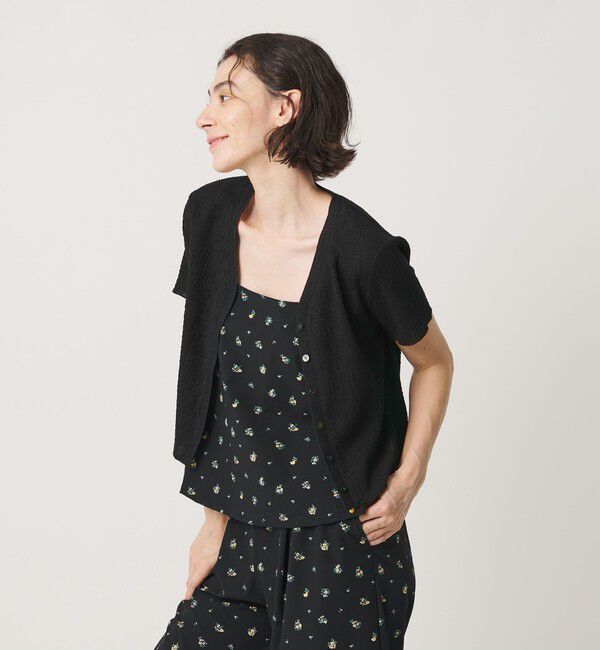 BEAUTY&YOUTH UNITED ARROWS「ソリッド＆チェック Vネック ショートスリーブ カーディガン」|カーディガン|